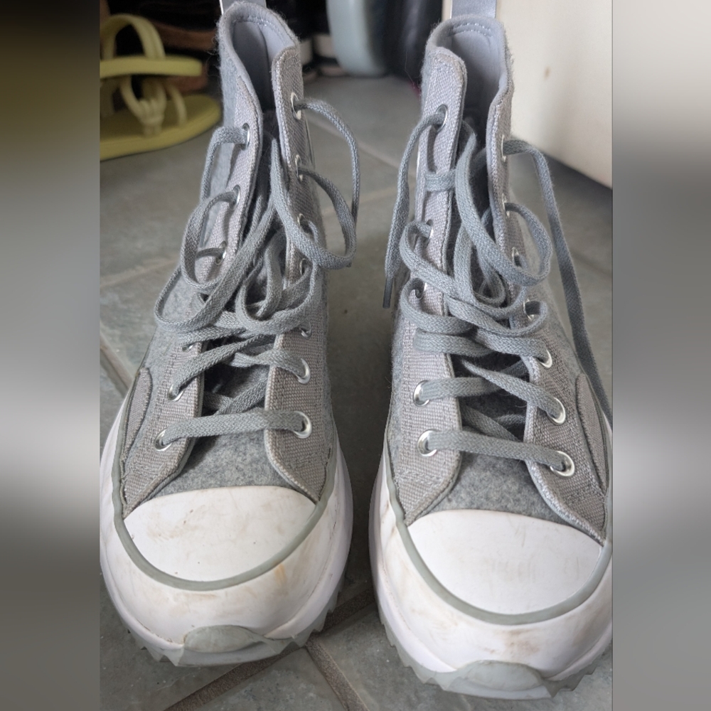 Gray High-Top Sneakers